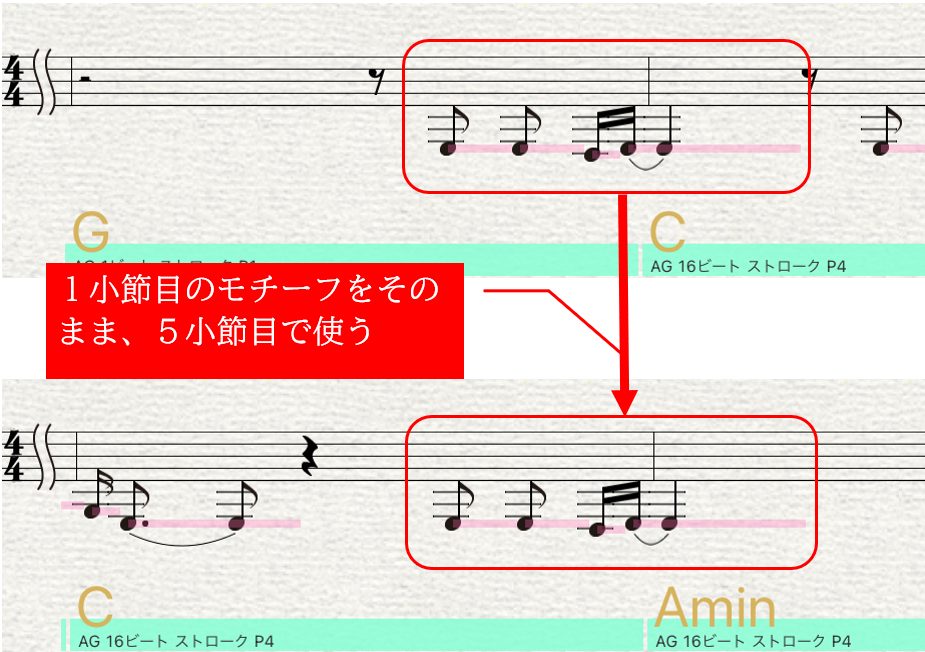 モチーフをそのままコピー